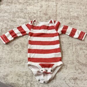 Carter's Red and White Striped Bodysuit